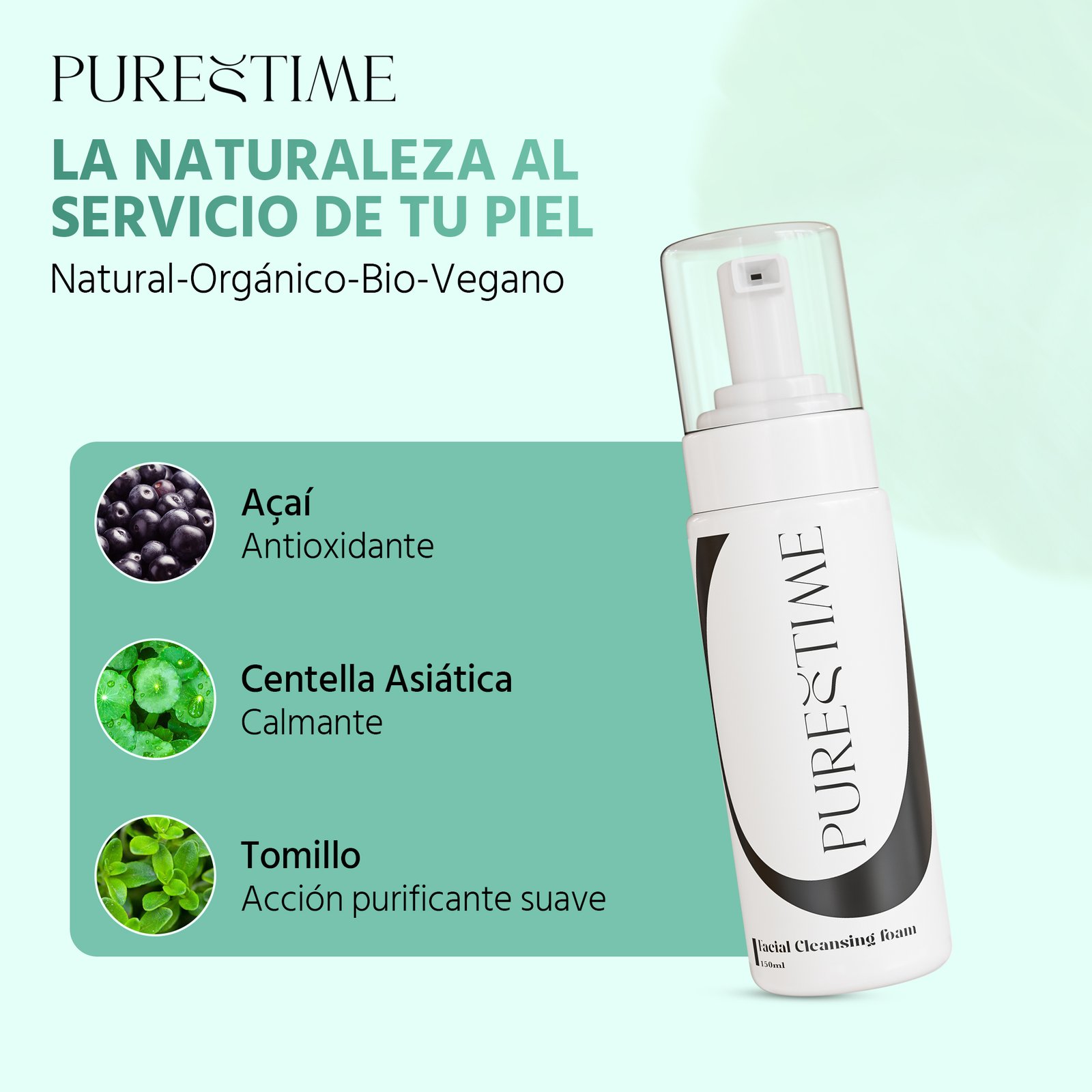 Espuma Limpiadora Facial PURESTIME