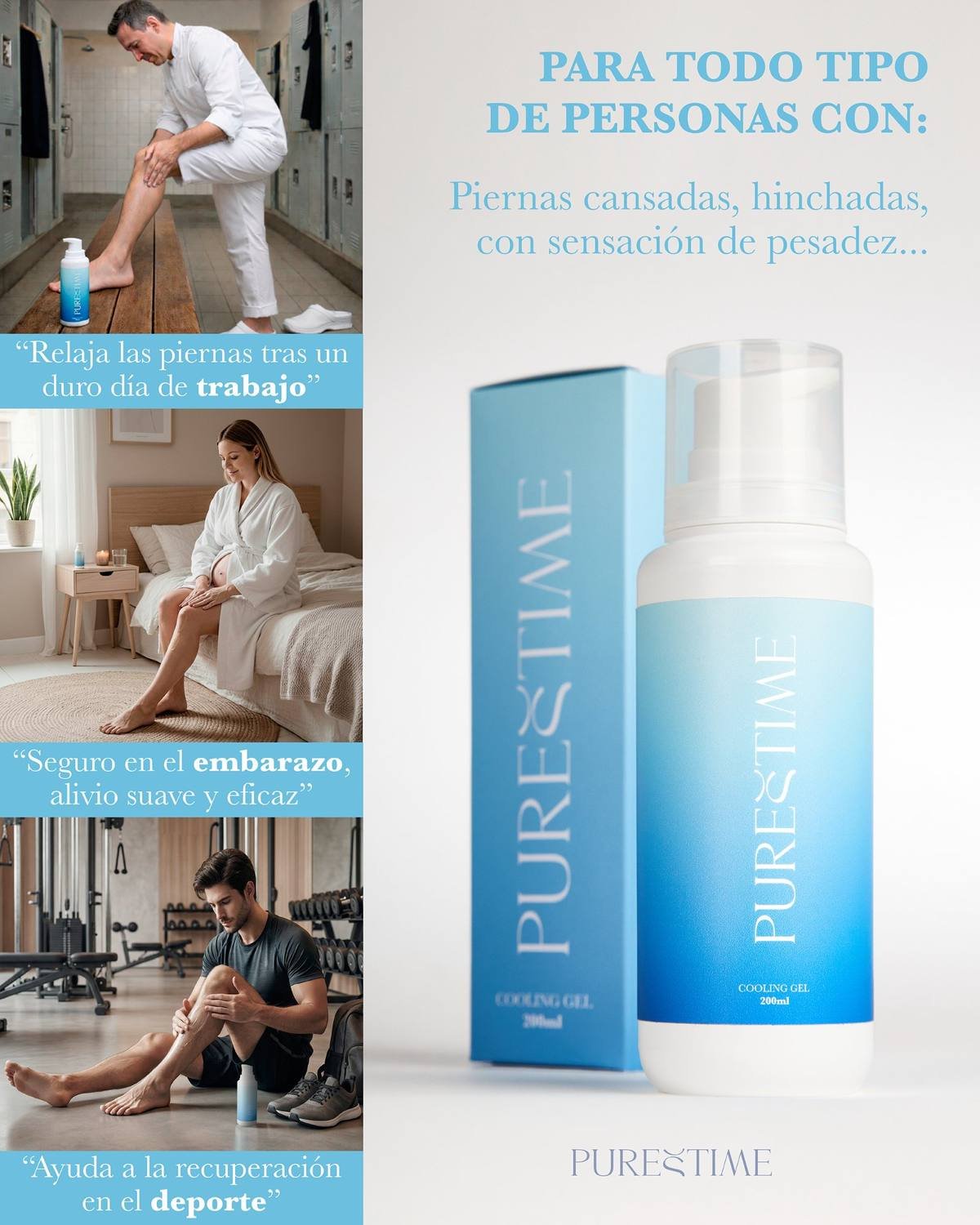 Gel Frío Piernas Cansadas PURESTIME